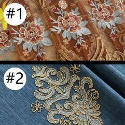 Žinylková Záclona Na Míru Záclona V Evropském Stylu S Výšivkou A Květinovou Výzdobou Okna