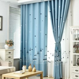 Severské Stylové Vyšívané Okenní Závěsy S Hradní Výšivkou Do Obývacího Pokoje A Ložnice