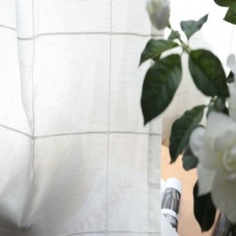 Minimalistická Průsvitná Záclona Na Míru, Velká Mřížková Žakárová Voálová Záclona Do Obývacího Pokoje, Jedna