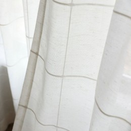 Minimalistická Průsvitná Záclona Na Míru, Velká Mřížková Žakárová Voálová Záclona Do Obývacího Pokoje, Jedna