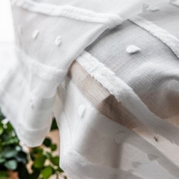 Bílé Průsvitné Záclony Na Míru, Vyšívané Tylové Záclony Do Obývacího Pokoje