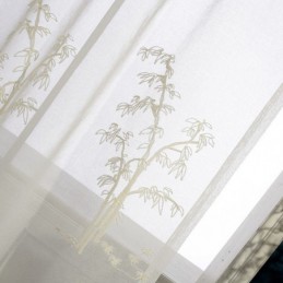 Klasické Průsvitné Záclony Na Míru, Bambusové Vyšívané Tylové Záclony Do Obývacího Pokoje