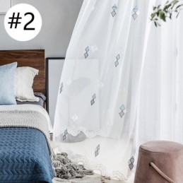 Luxusní Vyšívaná Záclona Vyrobená Na Míru, Záclona Do Obývacího Pokoje, Průsvitná, Bytová Dekorace
