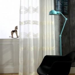 Vyšívaná Průsvitná Záclona Na Míru, Minimalistická Klasická Záclona, Voile, Obývací Pokoj, Ložnice