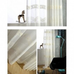 Vyšívaná Průsvitná Záclona Na Míru, Minimalistická Klasická Záclona, Voile, Obývací Pokoj, Ložnice