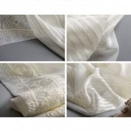 Vyšívaná Průsvitná Záclona Na Míru, Minimalistická Klasická Záclona, Voile, Obývací Pokoj, Ložnice
