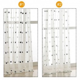 Průsvitná Voálová Záclona S Vyšíváním Hvězd, Vyrobeno Na Míru, Záclonový Panel, Obývací Pokoj, Ložnice, Skleněné Dveře, Okno