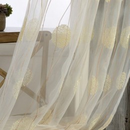 Jemné Průsvitné Záclony Na Míru, Vyšívané Tylové Záclony Do Obývacího Pokoje