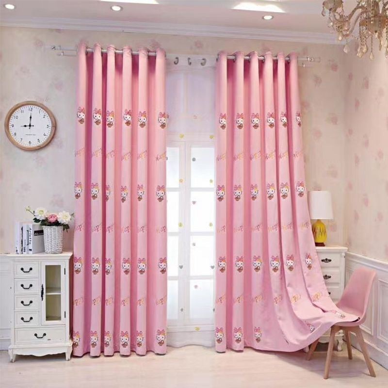 Moderní Záclona Na Míru Výšivka Na Záclonu Krásná Hello Kitty