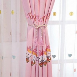 Moderní Záclona Na Míru Výšivka Na Záclonu Krásná Hello Kitty