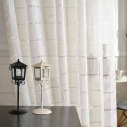 Geometrický Žakárový Průsvitný Závěs, Závěs Na Míru, Luxusní Závěs Do Obývacího Pokoje, Ložnice