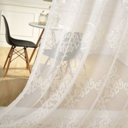 Vyšívaná Průsvitná Záclona Na Míru, Bílá Dekorace, Úprava Oken, Obývací Pokoj, Ložnice