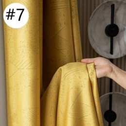 Zatemňovací Geometrické Žakárové Závěsy Do Obývacího Pokoje