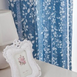 Průsvitná Záclona S Potiskem Simplicity, Tylová Záclona Na Míru, Listy Do Obývacího Pokoje