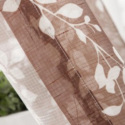 Průsvitná Záclona S Potiskem Simplicity, Tylová Záclona Na Míru, Listy Do Obývacího Pokoje