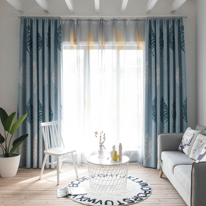 Zatemňovací Závěs Bue Leaf, Moderní Minimalistický Design Oken