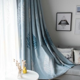 Zatemňovací Závěs Bue Leaf, Moderní Minimalistický Design Oken