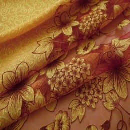 Průsvitná Záclona V Americkém Venkovském Stylu, Žakárová Záclona S Květinovou Větví, Dekorace Na Okno Do Ložnice