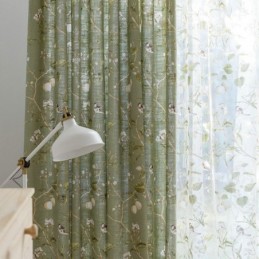 Zatemňovací Závěs Z Bavlny A Lnu, Vyrobený Na Míru, Americký Potisk, Prodyšný Okenní Panel, Ložnice