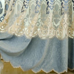 Záclona V Evropském Stylu, Vyrobená Na Míru, Jednoduchá Vyšívaná Záclona Do Obývacího Pokoje A Ložnice