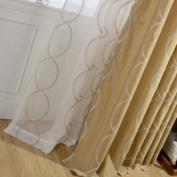 Moderní Prodyšná Průsvitná Záclona Na Míru, Záclona Do Obývacího Pokoje S Výšivkou Ve 8 Tvarech