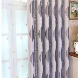 Zatemňovací Závěs Nordic Max, Žakárový Potisk S Potiskem Révy, Vyrobený Na Míru Do Ložnice