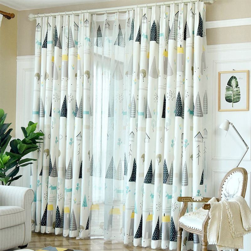 Záclona Na Míru Záclona S Potiskem Lesa Na Okno