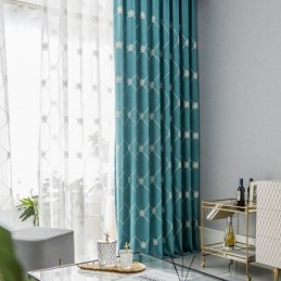 Moderní Záclona Na Míru, Bavlněná Záclona S Diamantovou Mřížkou