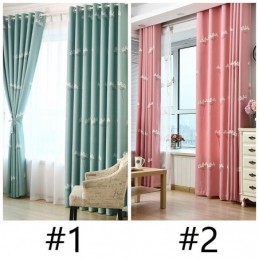 Severská Záclona Na Míru - Záclona S Minimalistickou Květinovou Výšivkou
