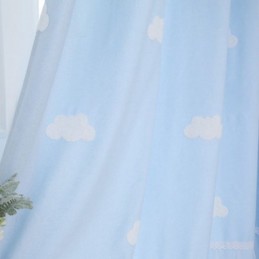 Modré Polozatemňovací Závěsy Sweet Cloud Do Dívčího Pokoje