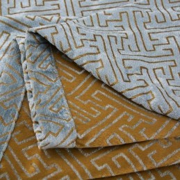 Zatemňovací Závěs V Severském Abstraktním Stylu, Vyrobený Na Míru, Závěs Maze Jarquard Do Obývacího Pokoje, Bice Chenille
