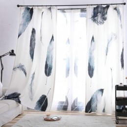 Moderní Minimalistická Záclona Vyrobená Na Míru, Digitální 5D Tisk, Realistická Úprava Oken S Peřím