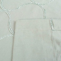 Japonská Jednoduchá Záclona Vyrobená Na Míru Záclona S Geometrickou Výšivkou Zelená Ochranná Látka Pro Životní Prostředí