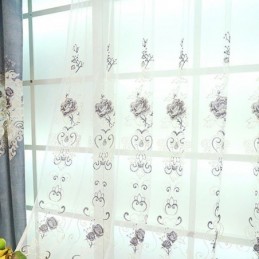 Moderní Květinové Průsvitné Tylové Závěsy Do Obývacího Pokoje A Ložnice