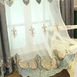 Moderní Vyšívané Průsvitné Závěsy Na Okna S Tylem Do Obývacího Pokoje A Ložnice