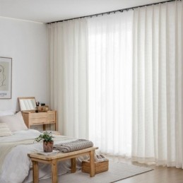 Moderní Průsvitné Závěsy, Obyčejné Bílé, Voálové, Tylové Do Obývacího Pokoje A Ložnice