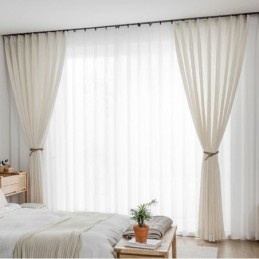 Moderní Průsvitné Závěsy, Obyčejné Bílé, Voálové, Tylové Do Obývacího Pokoje A Ložnice