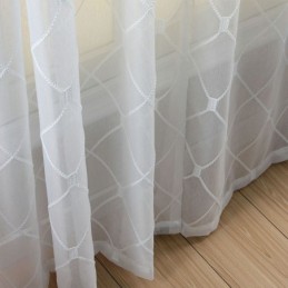 Průsvitné Závěsy S Geometrickým Vzorem Do Obývacího Pokoje A Ložnice