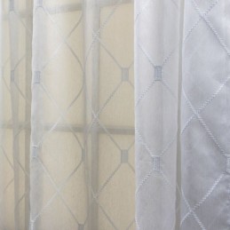 Průsvitné Závěsy S Geometrickým Vzorem Do Obývacího Pokoje A Ložnice