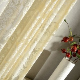 Evropské Vyšívané Tylové Závěsy Romantické Poloprůhledné Žakárové Závěsy