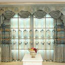 Průsvitná Záclona Evropské Elegance Vyrobená Na Míru Do Obývacího Pokoje, Ložnice