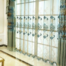 Evropské Vyšívané Záclony Na Míru, Luxusní Okenní Záclony Do Obývacího Pokoje, Ložnice