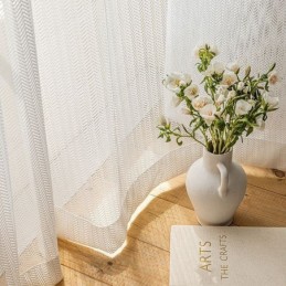 Tylové Závěsy S Motivem Rybí Kosti Do Obývacího Pokoje A Ložnice