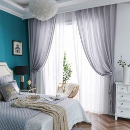Luxusní Tylové Průsvitné Jednobarevné Okenní Závěsy Do Obývacího Pokoje A Ložnice