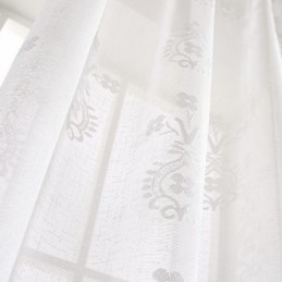 Vyšívaná Květinová Tylová Záclona Na Míru, Luxusní Průsvitné Voálové Závěsy