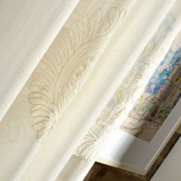 Průsvitné Tylové Závěsy S Vyšívanými Květinami Do Obývacího Pokoje A Ložnice