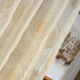 Průsvitné Závěsy S Kruhovou Výšivkou Do Obývacího Pokoje A Ložnice