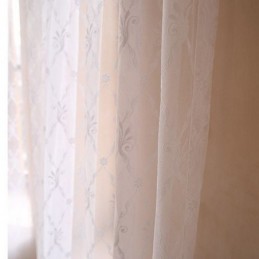 Tylová Záclona S Výšivkou, Šitá Na Míru, Evropský Průsvitný Voál Do Obývacího Pokoje