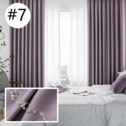Nové Luxusní Designové Zatemňovací Hedvábné Bavlněné Závěsy Do Ložnice V Jedné Barvě