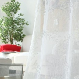Bílá Průsvitná Záclona Na Míru, Tylová Záclona S Výšivkou Do Obývacího Pokoje A Ložnice